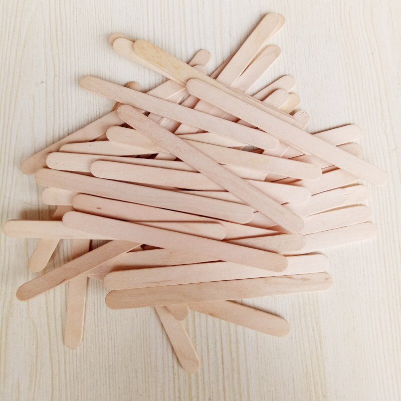 100Pcs/Set Popsicle Sticks Natural Wooden Pop Popsicle Sticks 11.4CM Length Wood Craft Ice Cream Sticks Popsicl Accesorios