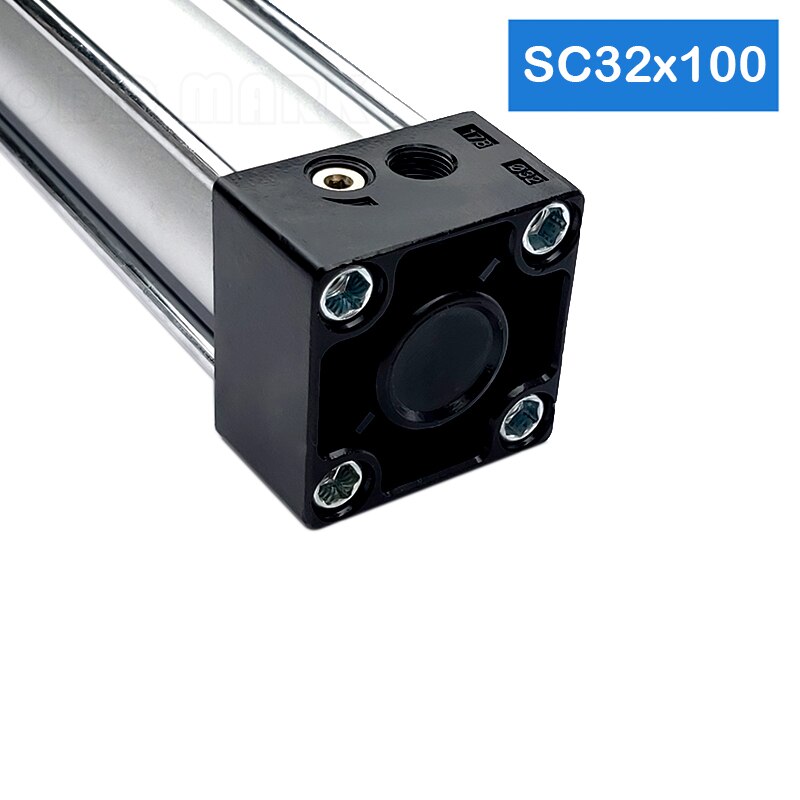 SC32X100 32Mm Boring 100Mm Slag Pneumatische Soorten Power Druk Zuiger Gecomprimeerd Telescopische Air Cilinder
