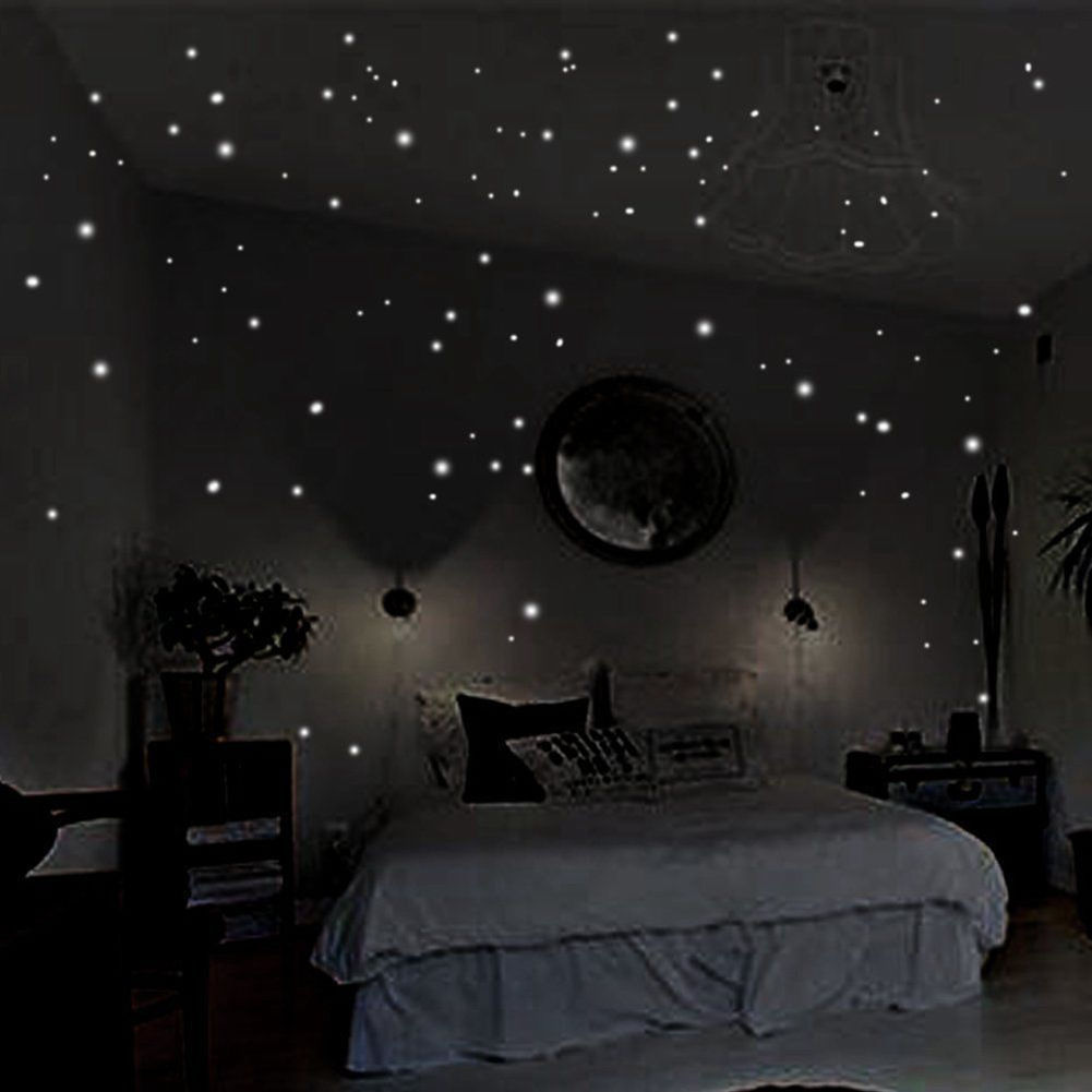 Kid Kamer Glow Muurstickers Slaapkamer Decoratie Glow In The Dark Star Stickers Voor Kid Wall Avond Room Decor