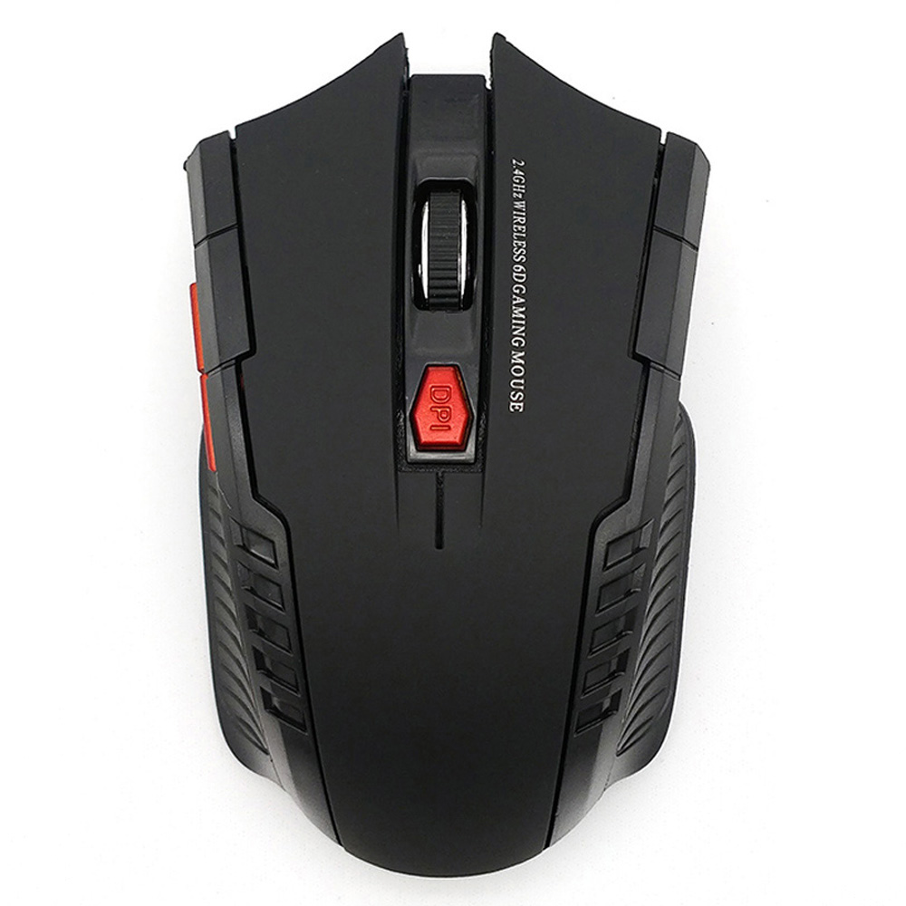 2000DPI 2.4GHz Wireless Optical Mouse Gamer for PC Gaming Laptops Game Wireless Mice with USB Receiver Mause: Black