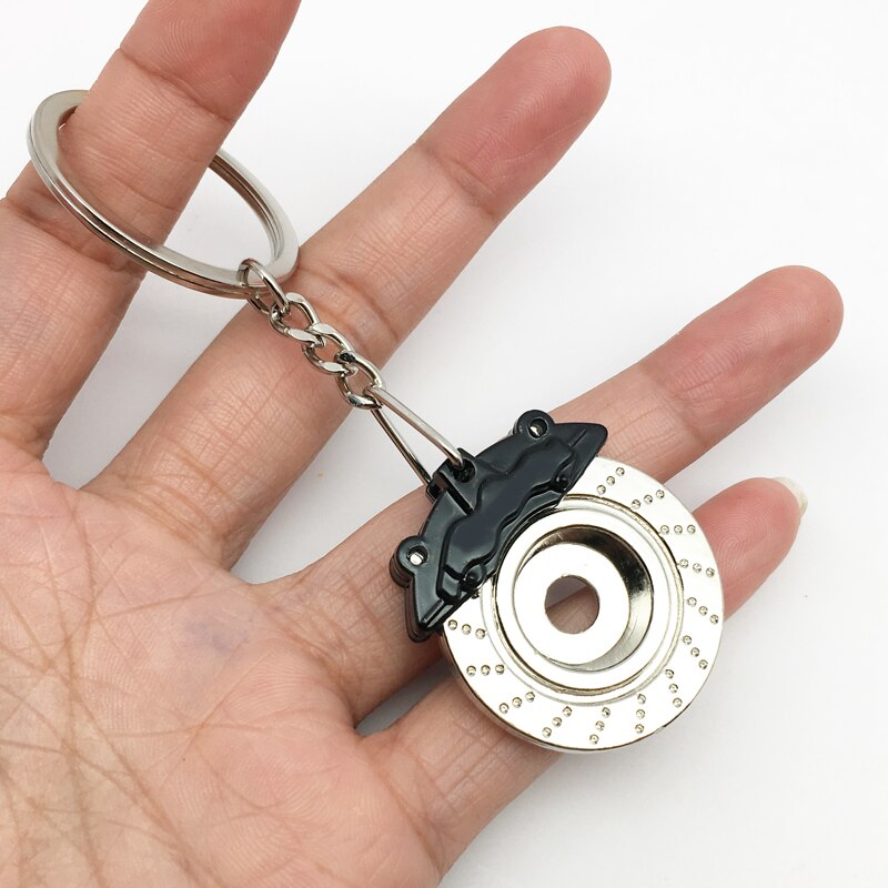 Pinzas de freno de disco giratorio FTDF, forma de piezas de coche, llavero, llavero para coche, colgante, llavero para hombre, , baratijas