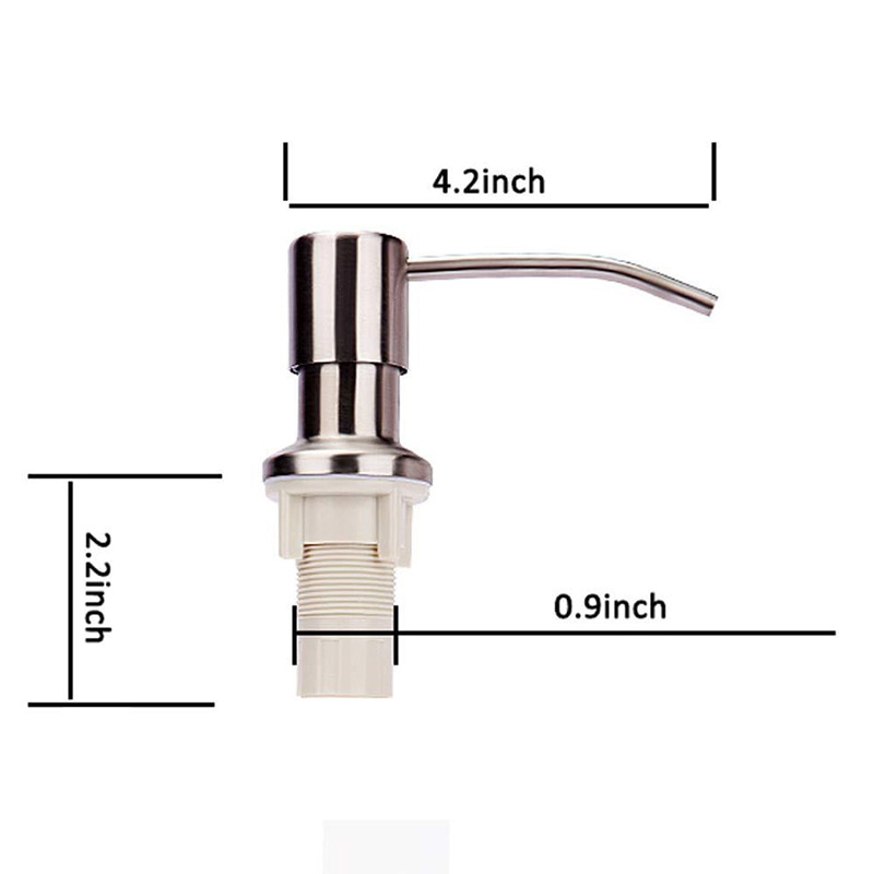 Rovate Rvs Zeepdispenser Extension Tube Kit, Zeep Pompen Verbindt Om Zeep Fles Voor Spoelbakken