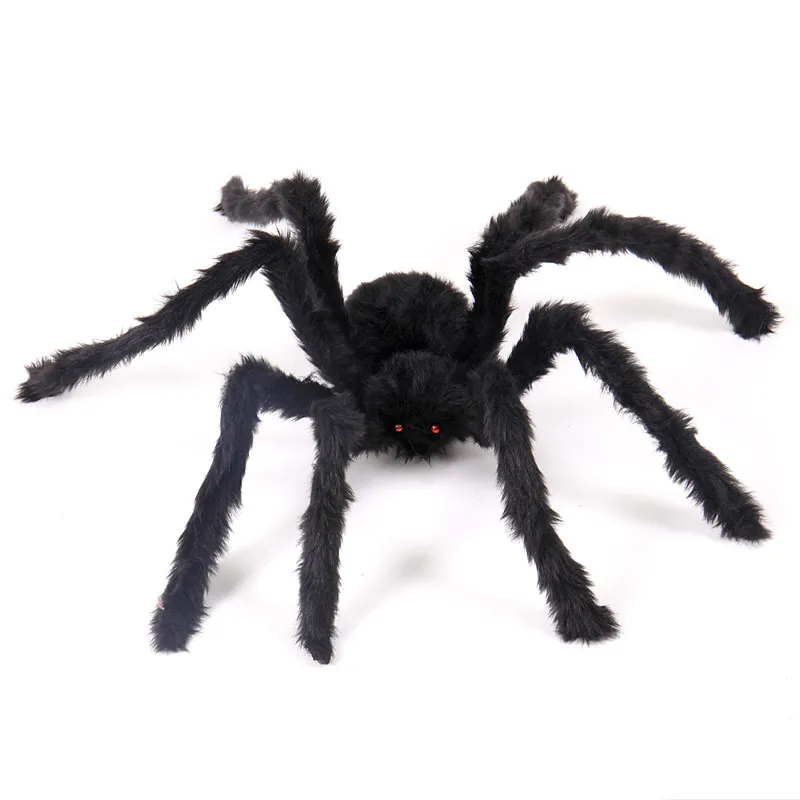 Grand araignée en peluche pour Halloween, accessoires de décoration de fête, grande araignée d'extérieur, chambre de décoration, tour d'une farce, grande araignée