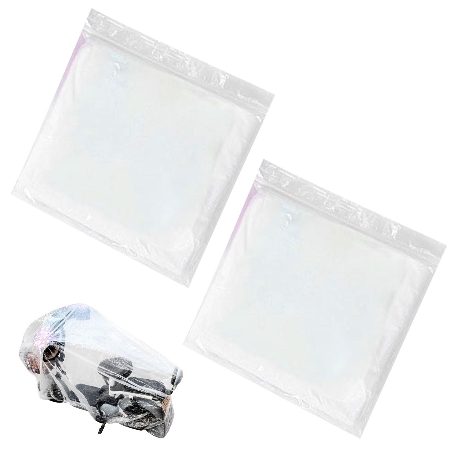 2pcs Temporary Mountain Bike Rain Cover Waterproof Heavy Duty Cycle Cover-Transparent Cycling Bicycle Protective Gear