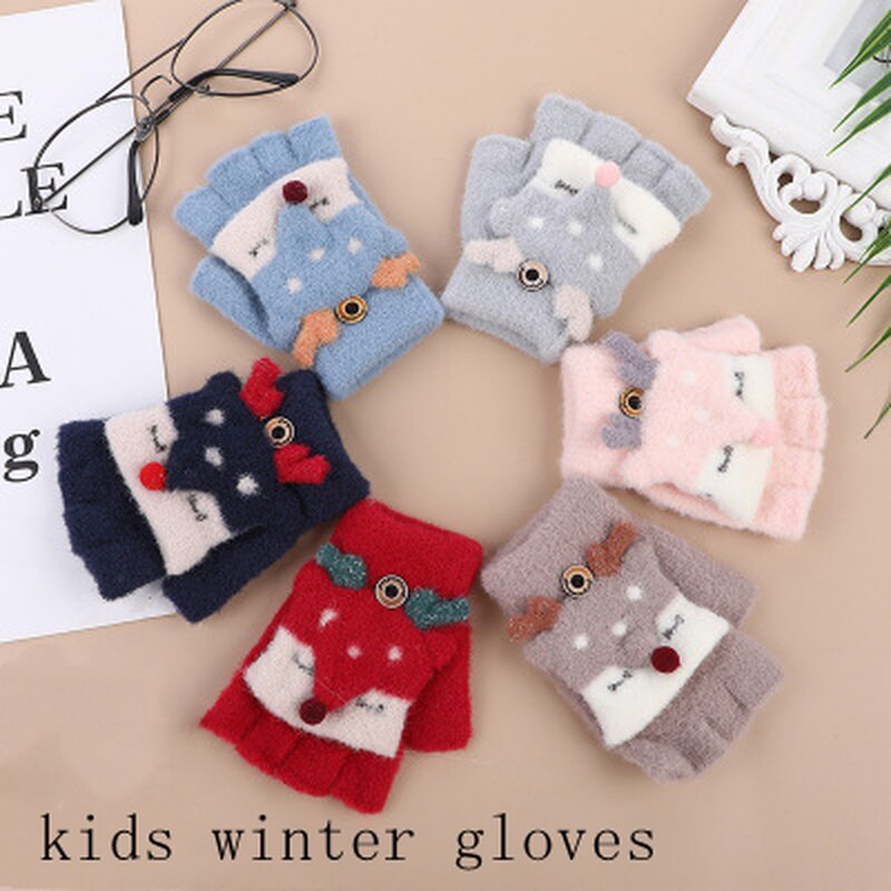 Winter Handschuhe freundlicher Finger Handschuhe Nette Karikatur Ebene Mitttens für freundlicher Baby Jungen Mädchen Winter Handschuhe für Weihnachten