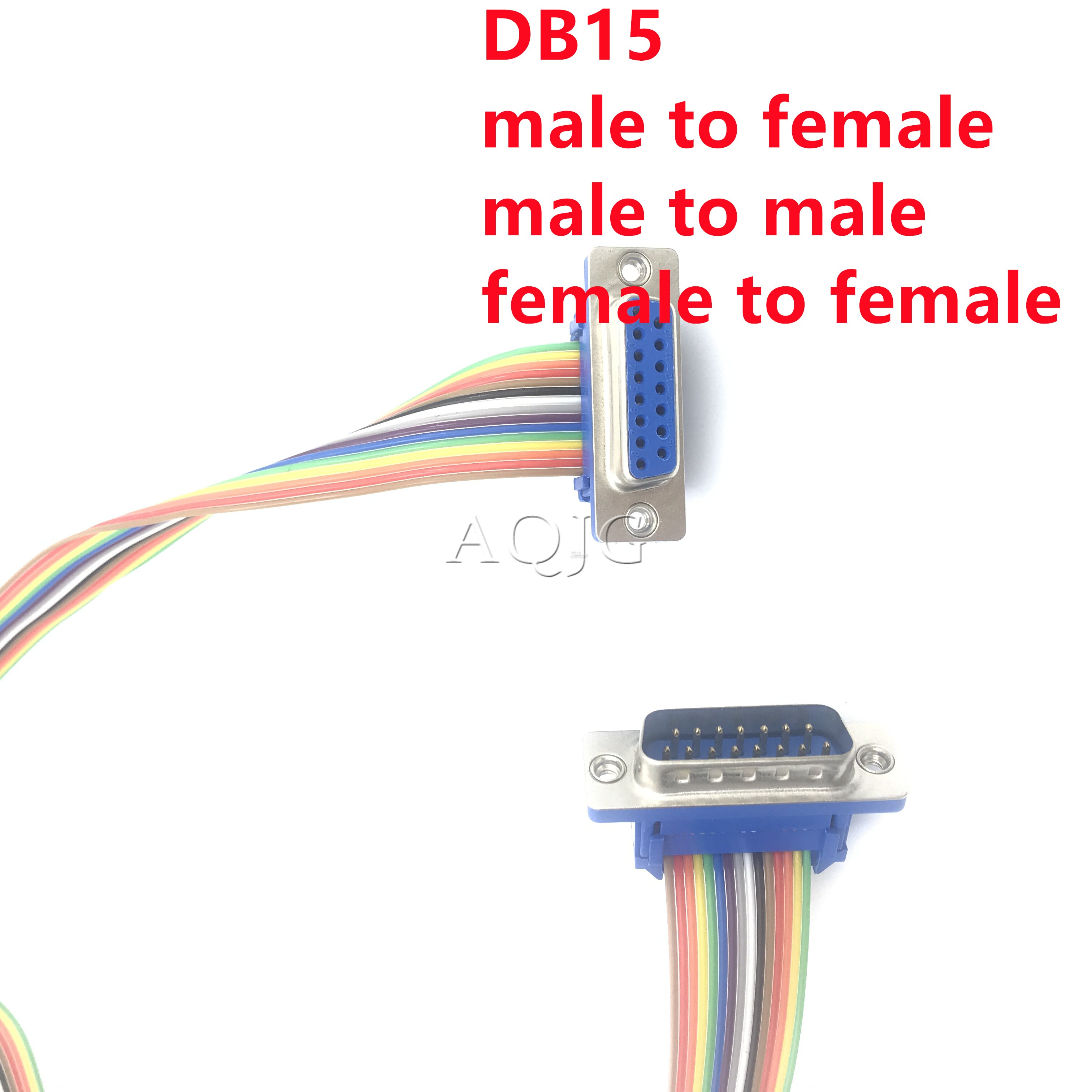 DB-15P Extension Cable Male to Female DIDC-15P Serial Ports Connector Cable UL2651 DB15 Cable 10cm 20cm 50cm