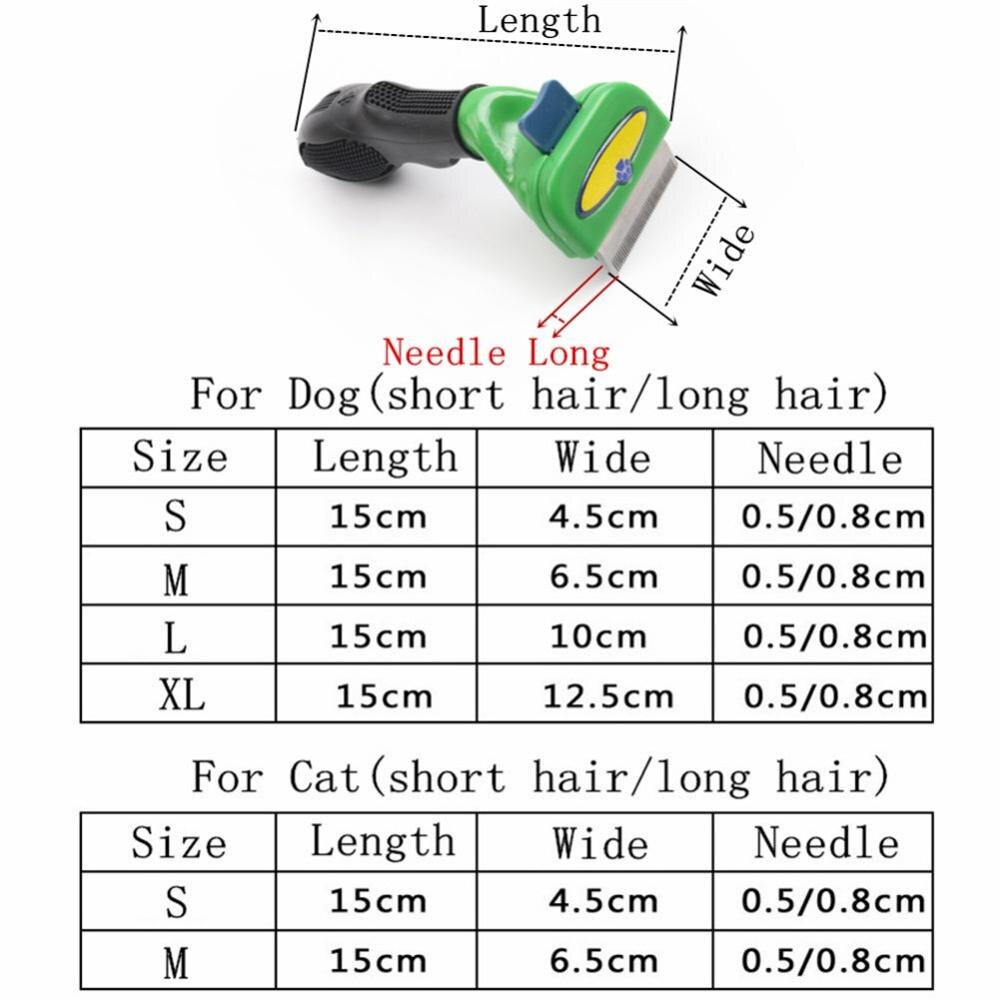 Peignes pour animaux domestiques, brosse à poils de chiens et de chats, outils de toilettage, avec fixation détachable, peigne pour chien et chat