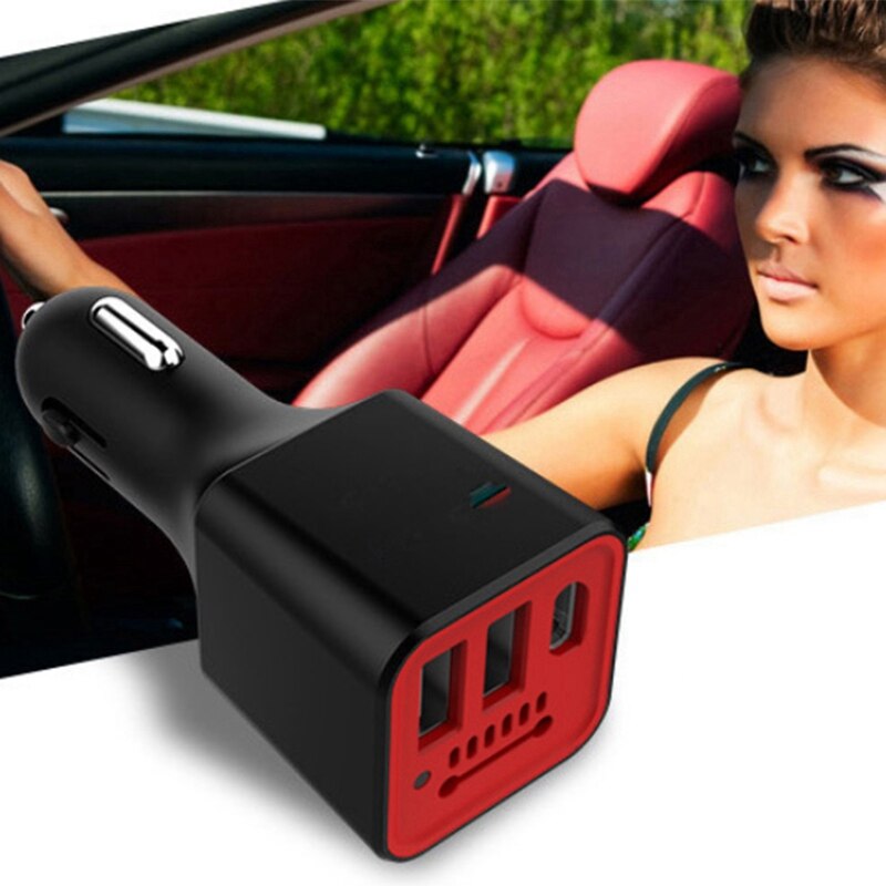 Negatieve ionen ionisator luchtreiniger 3 usb-poorten autolader draagbare voertuig