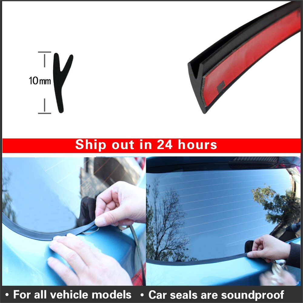 Y-type auto rubberen afdichting voor auto voorruitbeschermers voor de voor- en achterruit, auto raamafdichting, rubberen dakafdichtingsstrips voor de voorruit