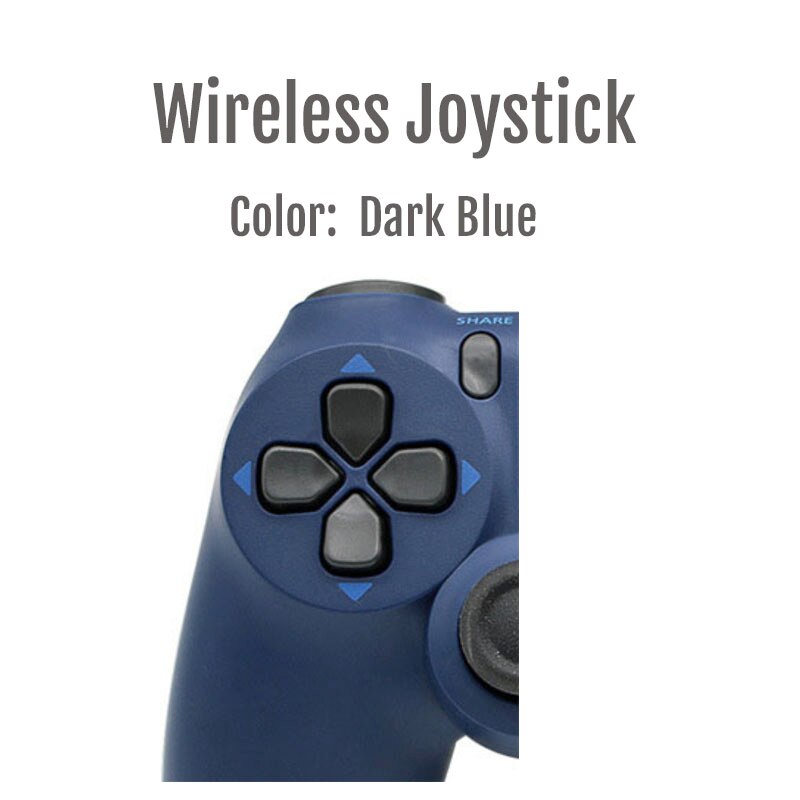 Controlador inalámbrico para PS4, Gamepad Bluetooth 4.0 para ps4, Joystick de control remoto Ps4, nueva barra de luces de actualización: Dark blue