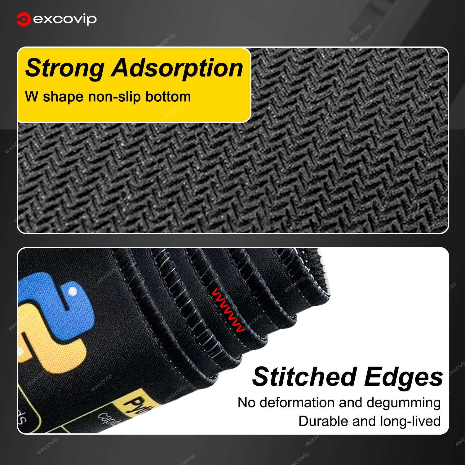 EXCO Python Programing Mouse Pad Large Shortcuts Cheat Sheet Keyboard Mousepad Stitched Edge Non-Slip Base Desk Mat for Engineer