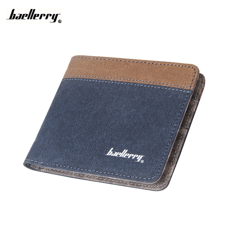 Portemonnee Man Creditcardhouder Canvas Mannen Business Casual Voor Man Purse Korte Broekzak Rits Maschio Portafoglio