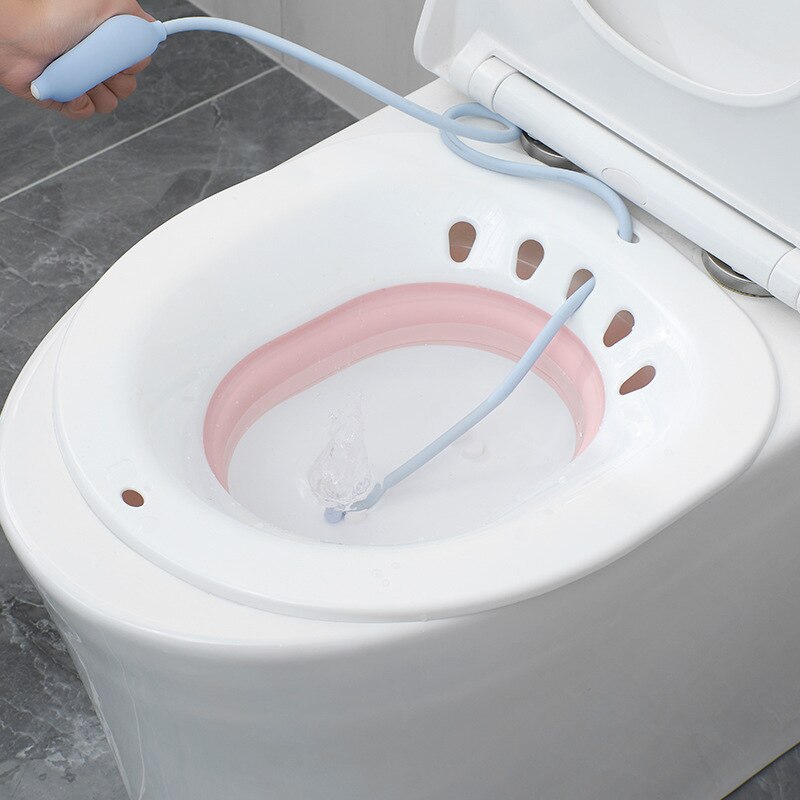 Accesorios de baño para el hogar, bidé plegable con globo Manual