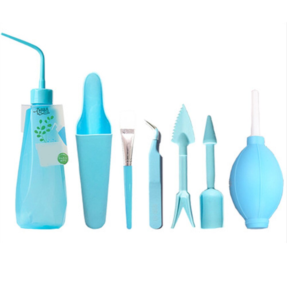 5/7/10/14 Pcs Succulent Transplanting Garden Planting Hand Tools Set Garden Tools MSU88: Blue 7PCS