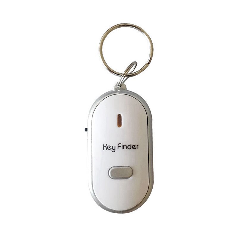 Wireless Whistle Key Finder Key Chain for Anti-Lost Device Anti-Theft: White