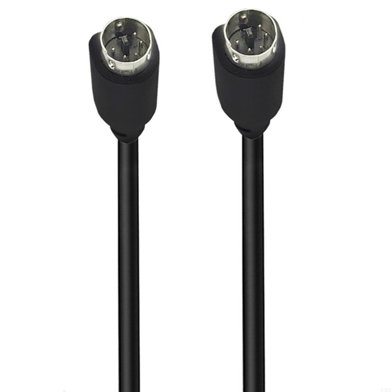 A3PC Mini Din 5PIN Adapter Cable Excellent Electrical Conductivity 5Pin Male to Male: WHITE / 1.5m