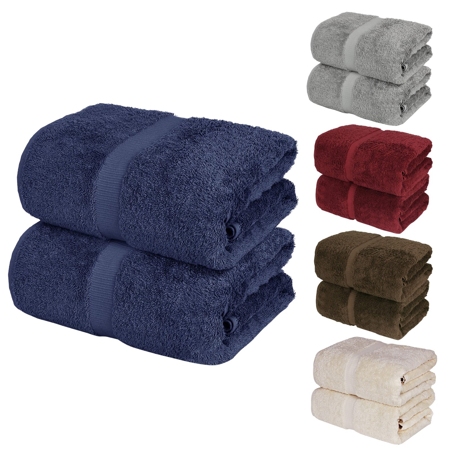 2 pièces coton serviettes de bain épais doux respectueux de la peau serviettes absorbantes doux et confortable 100% coton serviettes sûr et