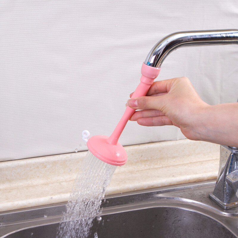 Newly Adjustable Bathroom Faucet Sprayers Tap Filter Nozzle Faucet Regulator Water Saving Kitchen Accessories: Small Pink