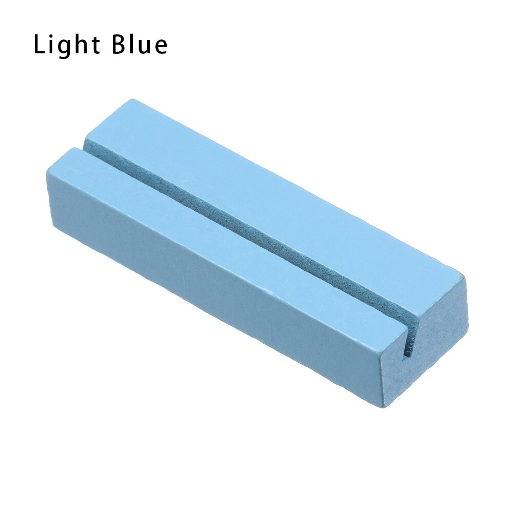 1Pcs Houten Foto Kaarten Display Stand Plaats Kaart Klemmen Stand Romantische Bruiloft Levert Tafel Nummers Houder: Light Blue