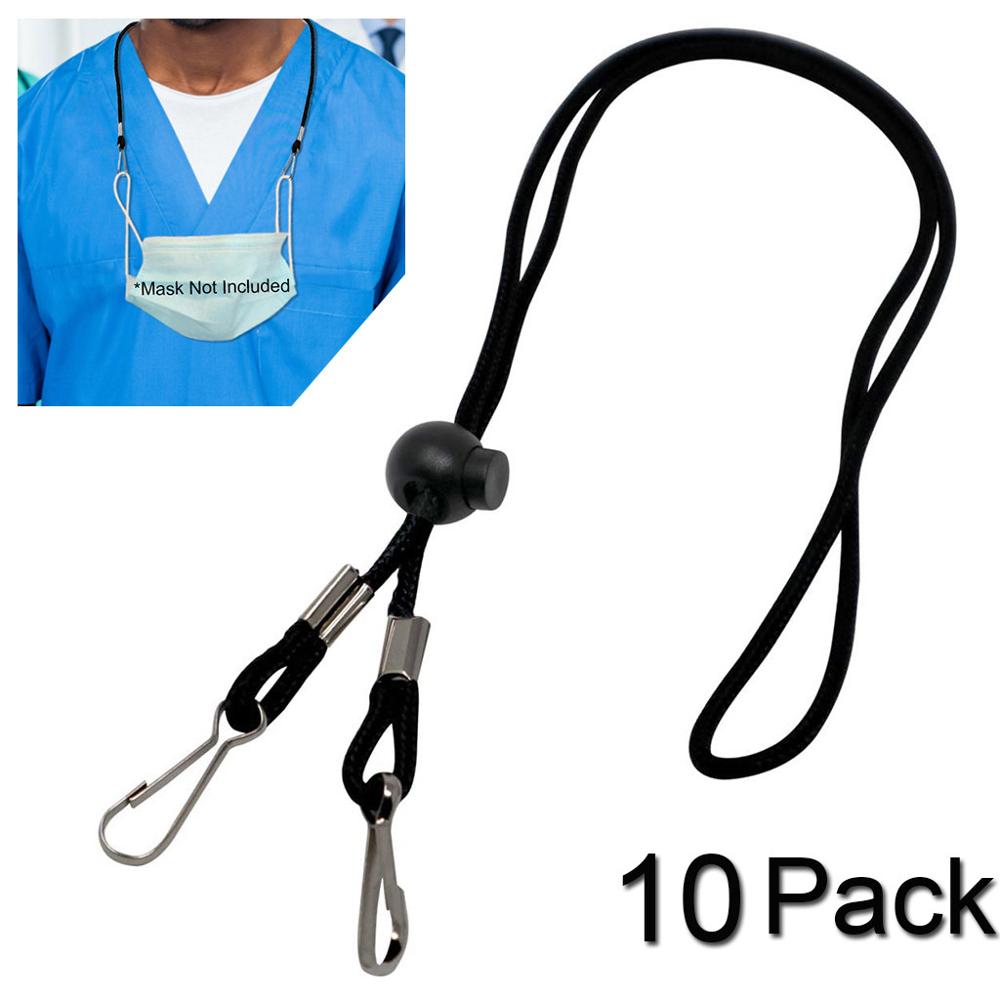 20 stk justerbar maskebånd praktisk og praktisk sikkerhedsmaske hvile og øreholder reb: Pakke  of 10