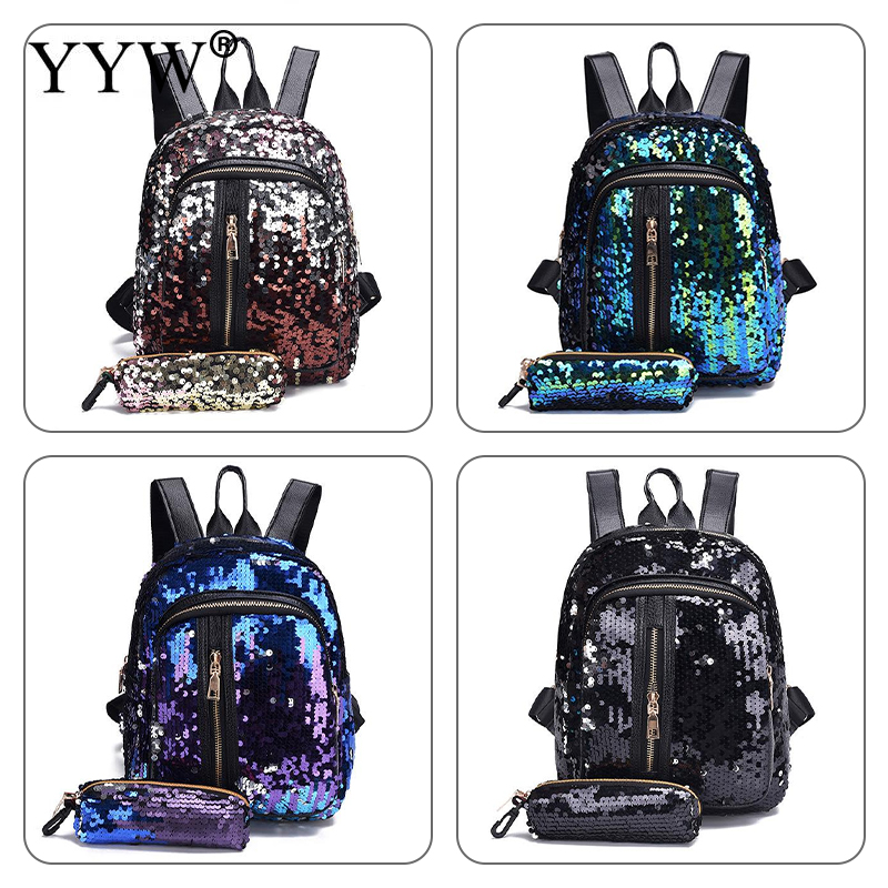 Rugzak Vrouwen Luxe Pailletten Rugzak Vrouwen Vrouwen Rugzak Vrouwelijke Schouder Terug Sac A Dos Dames Back Pack