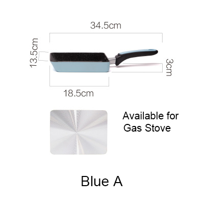 13.5 x 18.5 cm rustfrit stål nonstick stegepande aluminiumslegering køkkengrej pandekage æggegryde dyb gas induktionskomfur grill