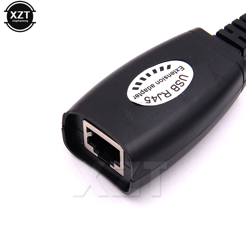 High Speed Black Mini USB RJ45 LAN Cable Adapter Extension USB Cat5e Network Cable Extension Adapter 50m Use CAT5 LAN Cable