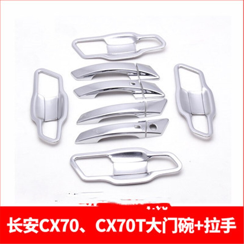 Abs Chrome Deurgreep Bowl Deurgreep Beschermend Omhulsel Cover Trim Auto Styling Voor Changan CX70T CX70