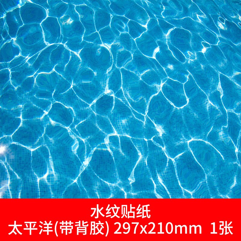 10pcs DIY Architectual building Model making sand table material waterscape paper sticker water ripple lines sticker 297x210mm: 02