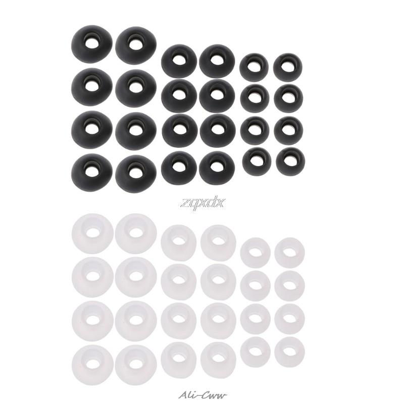 12 Pairs(S/M/L) zachte Zwarte Siliconen Vervanging Oordopjes Oordopjes Oorkussens Covers Voor Oortelefoon Hoofdtelefoon