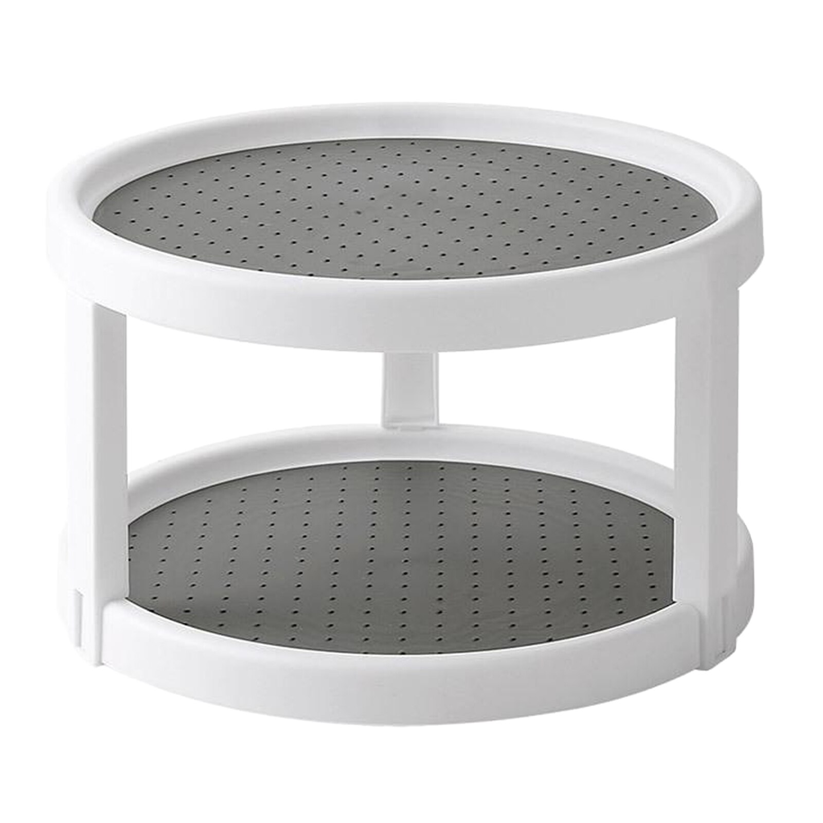 Plateau tournant 360 ° rotatif épices étagère de stockage stockage filature alimentaire cuisson fournitures organisateur étagère pour cuisine garde-manger: S double layer