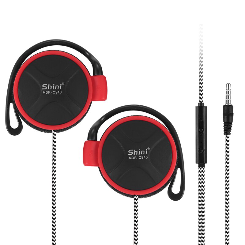 Shini-auriculares Q940 con conector tipo C, cascos deportivos de 3,5mm con gancho para la oreja para reproductor de música Mp3, ordenador y teléfono móvil,