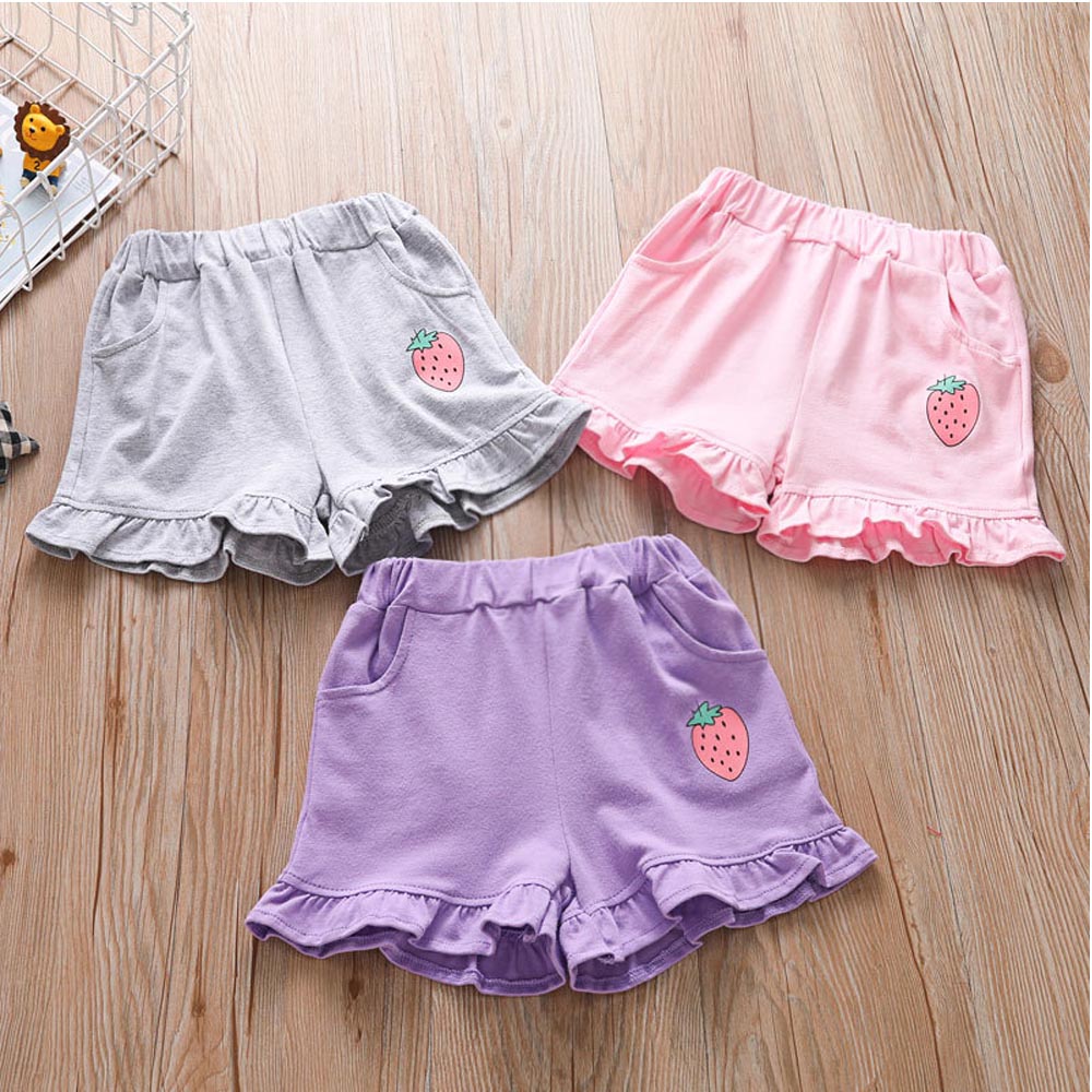 V-TREE Short D'été Pour Filles Coton Enfants Pantalons Courts Shorts de Plage Vêtements De Sport Décontracté Enfants Vêtements Doux