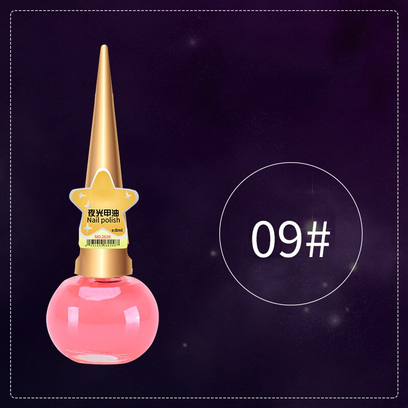 14ML Glow in The Dark Neon Paint Color Fluorescent Nail Polish Varnish Luminous Nail Art Manicure KG66: 9
