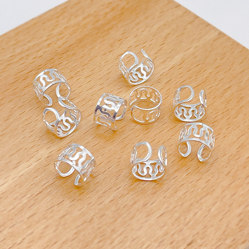10 unids/lote 6x9mm cuentas doradas y plateadas, cuentas ajustables para trenzas de pelo, anillos trenzados para el cabello, Clips para puños, tubos, herramienta de estilismo de joyería: Gris claro