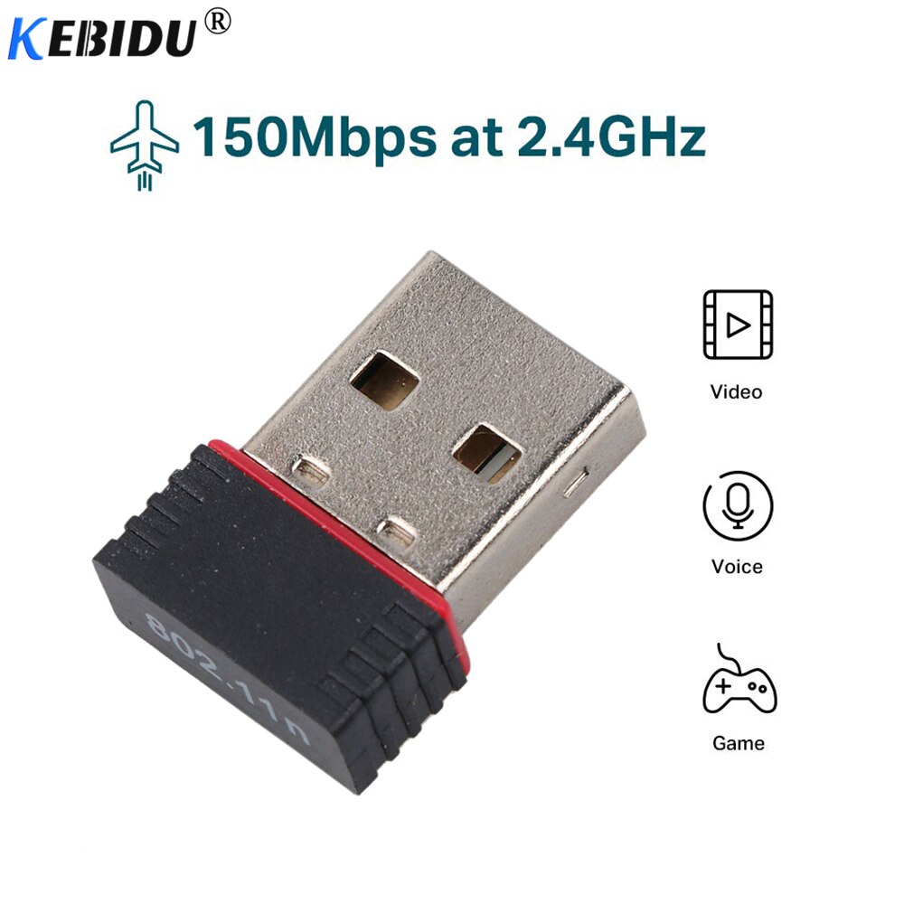 Kebidu Mini USB Scheda di Rete LAN 150Mbps WiFi Scheda di Rete Wireless 802.11 n/g/b MT7601 Per Il telefono notebook Pro Air Win Xp 7 Del Computer Portatile Del PC