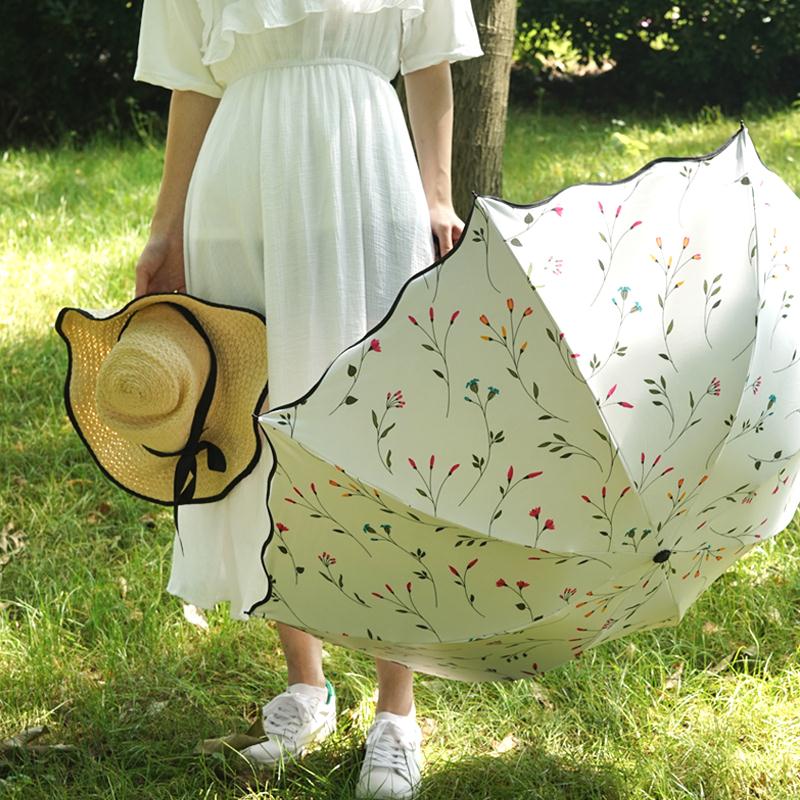 Sun Protection Windproof Portable Umbrella Travel Girls Luxury Cute Parasol Umbrella Rain Women Sombrilla Ambrella BW50YS