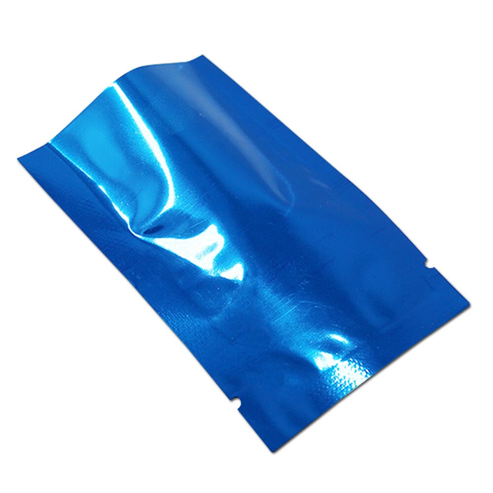 300Pcs 6x9cm Bunte Aluminium Folie Verpackung Tasche Snack Kaffee Lagerung tasche Lebensmittel Grade Mylar Pouch Open top Wärme Dichtung Vakuum Tasche: Blue