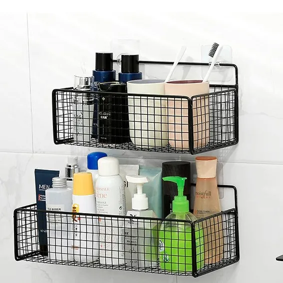 Bathroom Wall-Mounted Storage Shelf Toilet Washstand above Toilet Storage Rack No-Drilling Required Bathroom Organizer