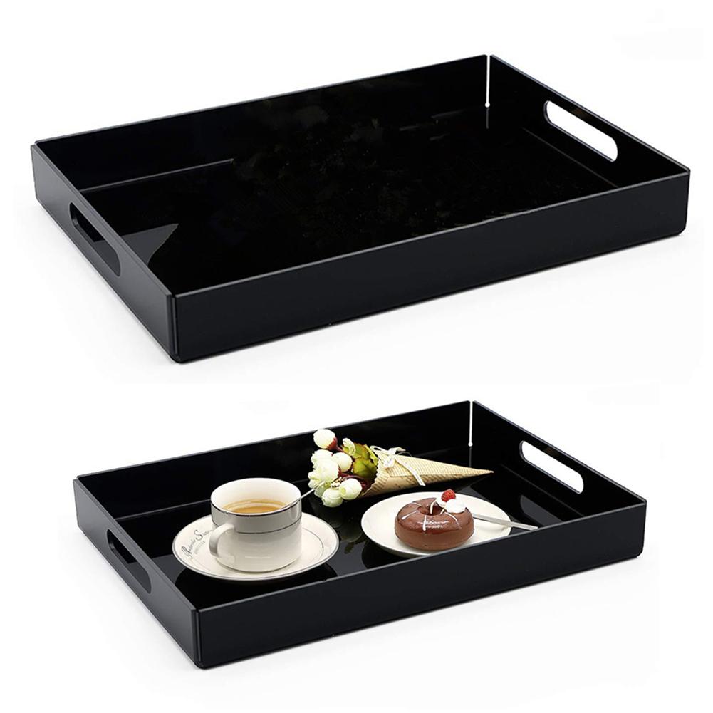 Bandeja para servir de acrílico, alimentos de cocina para el hogar, aperitivos de café, soporte para bebidas y postres