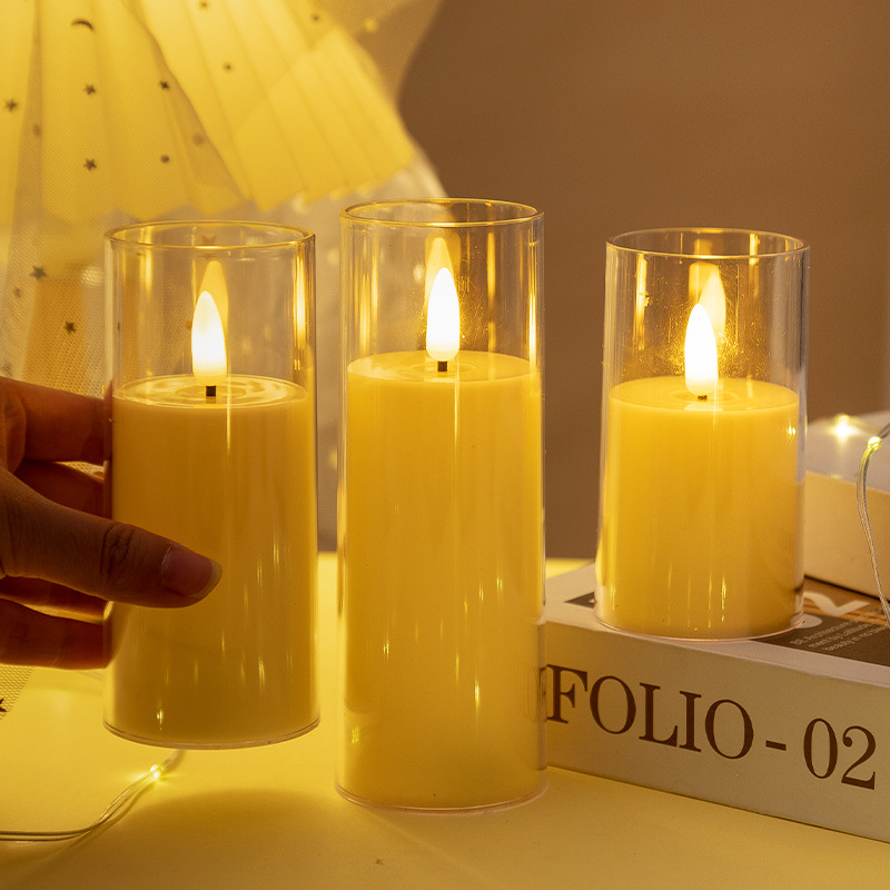 1/6 stücke LED Flammenlose Elektrische Kerzen Lichter Kreative LED Tee Lampe warm Weiß Flackern Kerzen Teelicht Für Hochzeit Weihnachten