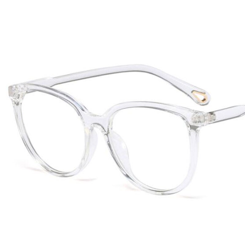 Transparent Round Glasses Spectacle Frame Clear Lens Glasses Without Diopter Black Red decorative glasses