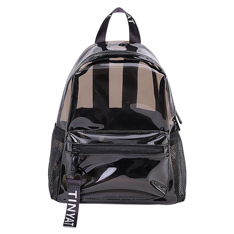 Frauen Mädchen transparent PVC Rucksack Reise Daypack Hochschule Reise Schule Rucksack