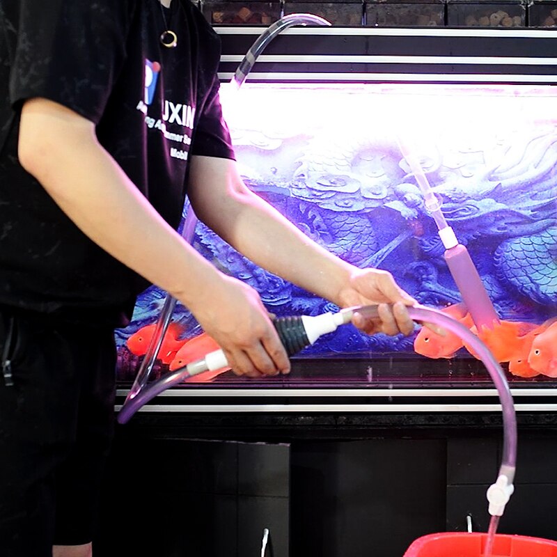 Siphon, réservoir à poisson, outils de nettoyage manuel, tuyau d'aspiration de gravier, cylindre de suspension, aspirateur de gravier desander