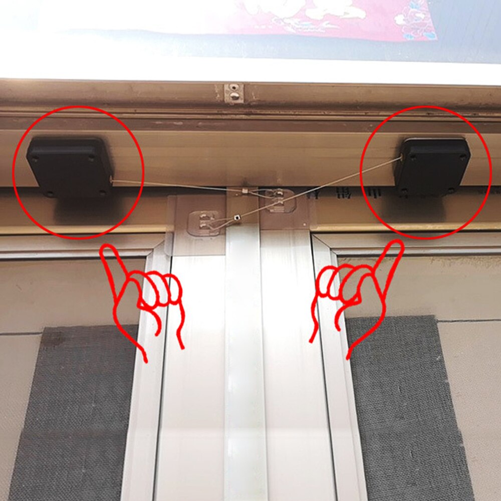 Hole-free Punch-free Automatic Sensor Door Closer Automatic Mounted Spring Adjustable Surface Door Quick Install