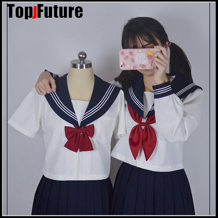 Orthodox college style Japanese student uniform JK Uniform suit NAVY suit orthodox sailor suit pleated skirt class suit