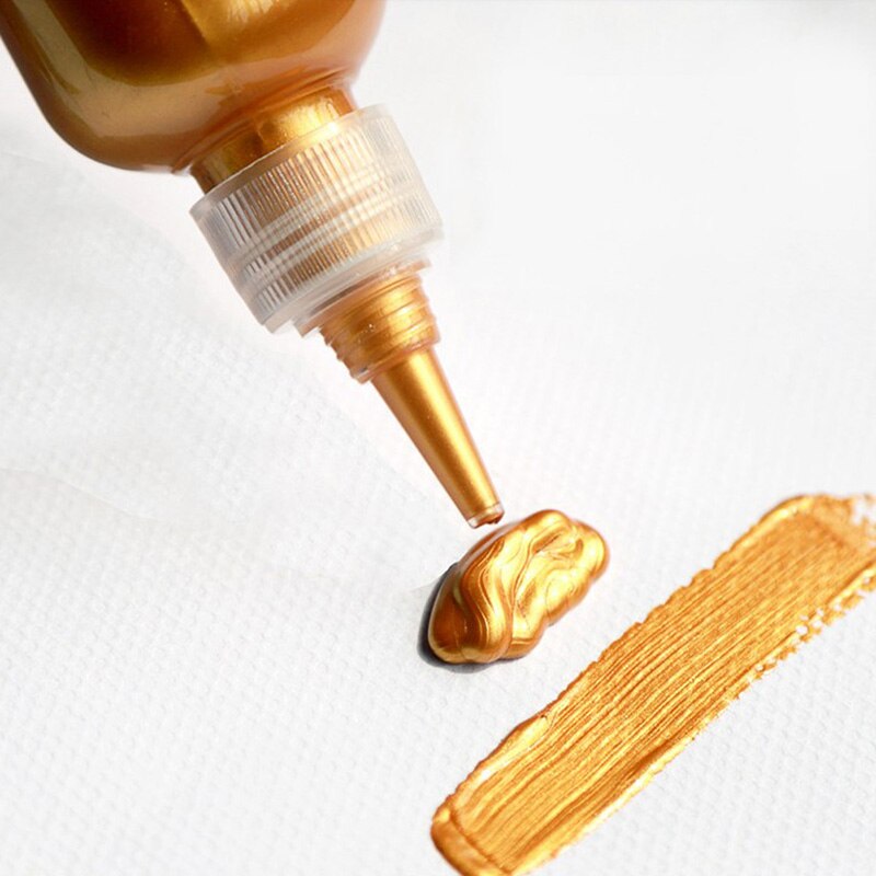 60ml Golden Acrylic Paint DIY Metallic Paint Wall Painting Foguang Gold Waterproof Liquid Hand Painting Acrylic Paint: GD