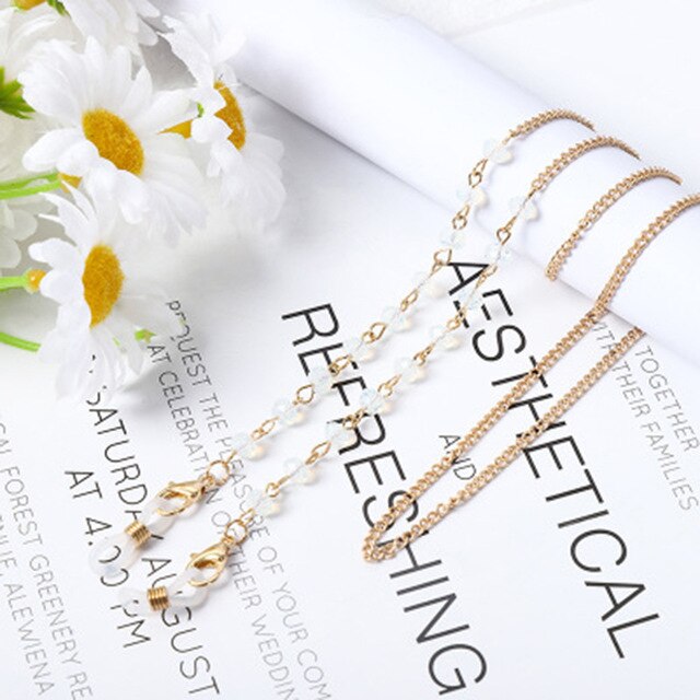 Nowe kryształbyć winnym kolorowe zroszony okulary łańcuchy dla kobiet maska smycz antypoślizgowe czytanie okulary pasek robić okularów przeciwsłonecznych przewód: 5