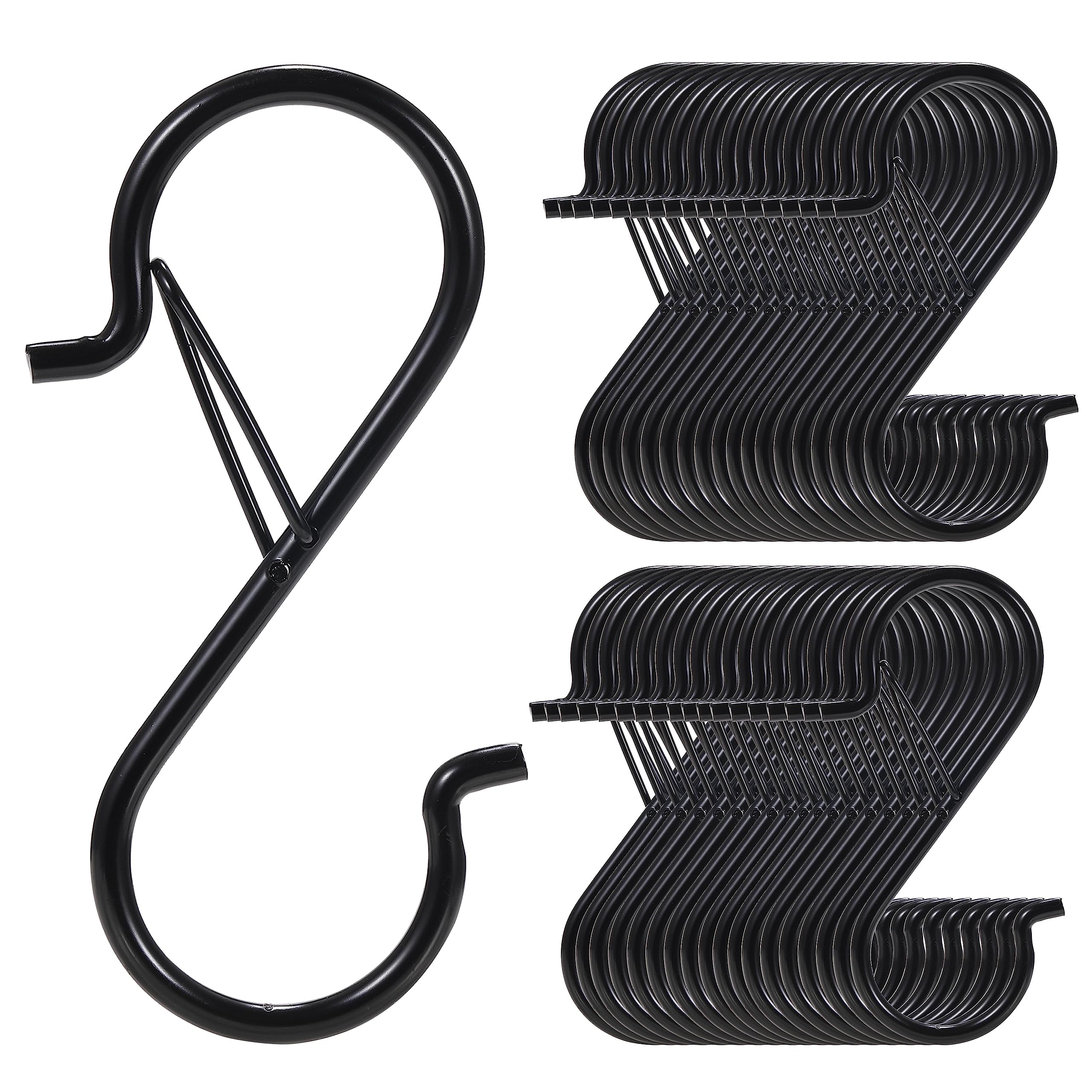 5/10/20 Stück S-Haken mit Sicherheitsschnalle, robuste S-förmige Metallhaken zum Aufhängen von Pflanzen, Küchenutensilien, Kleidung, Topf usw.
