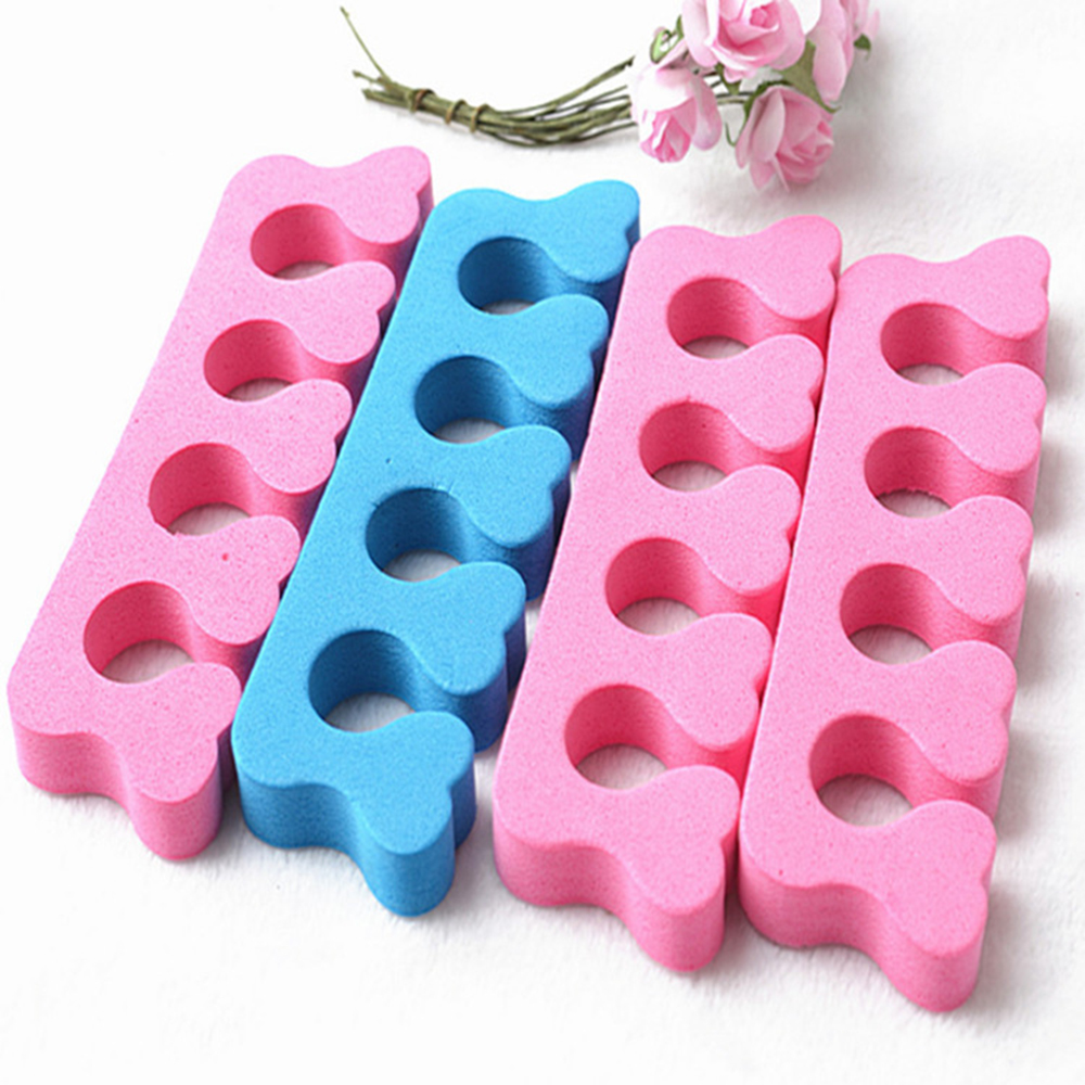 20 Pcs = 10 Pairs Nail Art Tenen Populaire Afscheiders Vingers Bezinksel Zachte Spons Beauty Tools Verdelers Manicure Pedicure Professionele